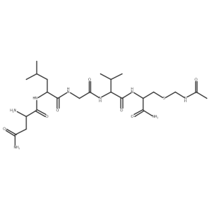 H-Asn-Leu-Gly-Val-Cys(Acm)-NH2 Structure