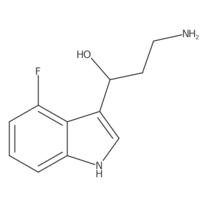 3-amino-1-(4-fluoro-1H-indol-3-yl)propan-1-ol结构式