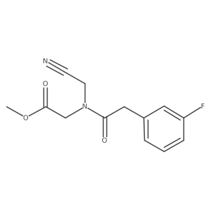Methyl 2-[cyanomethyl-[2-(3-fluorophenyl)acetyl]amino]acetate结构式