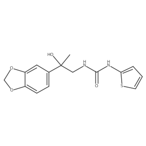 1-(2-(Benzo[d][1,3]dioxol-5-yl)-2-hydroxypropyl)-3-(thiophen-2-yl)urea结构式