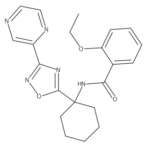 2-ethoxy-N-(1-(3-(pyrazin-2-yl)-1,2,4-oxadiazol-5-yl)cyclohexyl)benzamide结构式