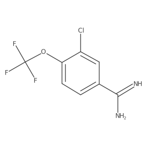 3-Chloro-4-(trifluoromethoxy)benzenecarboximidamide结构式