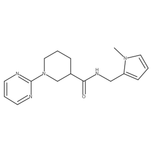 N-[(1-methyl-1H-pyrrol-2-yl)methyl]-1-(2-pyrimidinyl)-3-piperidinecarboxamide Structure