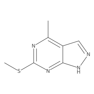 4-methyl-6-(methylthio)-1H-pyrazolo[3,4-d]pyrimidine结构式