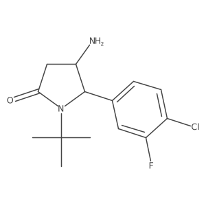 4-Amino-1-tert-butyl-5-(4-chloro-3-fluorophenyl)pyrrolidin-2-one Structure