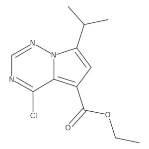Ethyl 4-chloro-7-isopropylpyrrolo[2,1-F][1,2,4]triazine-5-carboxylate结构式