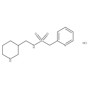 N-(piperidin-3-ylmethyl)-1-(pyridin-2-yl)methanesulfonamide hydrochloride结构式