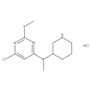 (R)-6-chloro-N-methyl-2-(methylthio)-N-(piperidin-3-yl)pyrimidin-4-amine hydrochloride结构式