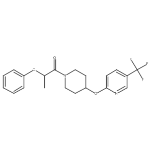 2-Phenoxy-1-(4-((5-(trifluoromethyl)pyridin-2-yl)oxy)piperidin-1-yl)propan-1-one Structure