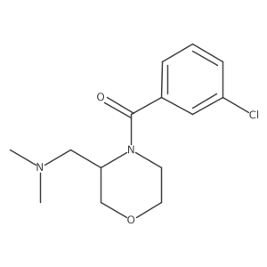 (3-Chlorophenyl)(3-((dimethylamino)methyl)morpholino)methanone Structure