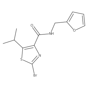 2-bromo-N-(2-furylmethyl)-5-isopropyl-1,3-thiazole-4-carboxamide Structure