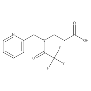 3-{2,2,2-trifluoro-N-[(pyridin-2-yl)methyl]acetamido}propanoic acid结构式
