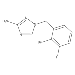 1-[(2-bromo-3-fluorophenyl)methyl]-1H-1,2,4-triazol-3-amine Structure