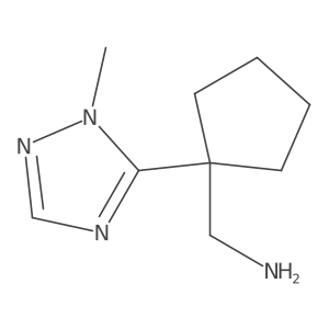 [1-(1-methyl-1H-1,2,4-triazol-5-yl)cyclopentyl]methanamine结构式