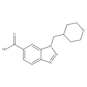 1-[(oxan-4-yl)methyl]-1H-1,2,3-benzotriazole-6-carboxylic acid Structure