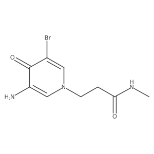 3-(3-amino-5-bromo-4-oxo-1,4-dihydropyridin-1-yl)-N-methylpropanamide结构式