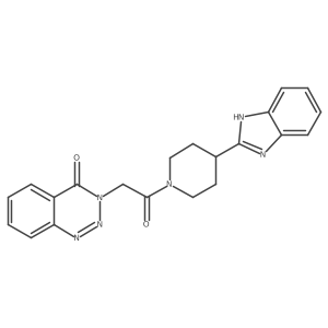 3-{2-[4-(1H-benzimidazol-2-yl)piperidin-1-yl]-2-oxoethyl}-1,2,3-benzotriazin-4(3H)-one Structure