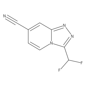 3-(Difluoromethyl)-[1,2,4]triazolo[4,3-a]pyridine-7-carbonitrile结构式