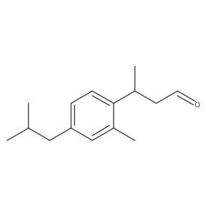3-[2-Methyl-4-(2-methylpropyl)phenyl]butanal Structure