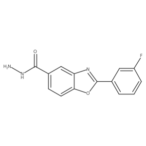 2-(3-Fluorophenyl)benzo[d]oxazole-5-carbohydrazide结构式