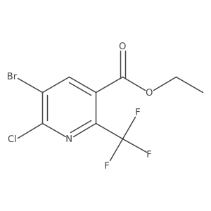Ethyl 5-bromo-6-chloro-2-(trifluoromethyl)nicotinate Structure