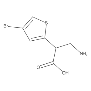 3-Amino-2-(4-bromothiophen-2-yl)propanoic acid Structure