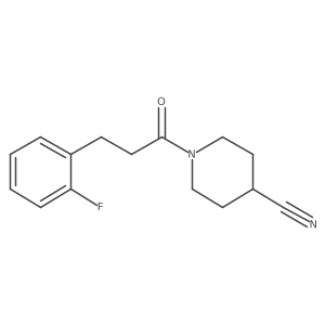 1-[3-(2-Fluorophenyl)propanoyl]piperidine-4-carbonitrile结构式