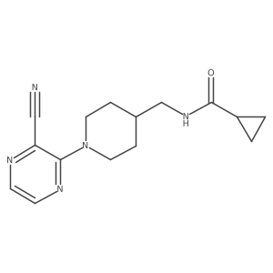 N-((1-(3-cyanopyrazin-2-yl)piperidin-4-yl)methyl)cyclopropanecarboxamide Structure