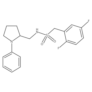 1-(2,5-difluorophenyl)-N-[(1-phenylpyrrolidin-2-yl)methyl]methanesulfonamide结构式