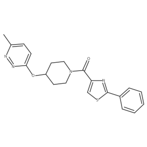 (4-((6-Methylpyridazin-3-yl)oxy)piperidin-1-yl)(2-phenylthiazol-4-yl)methanone Structure