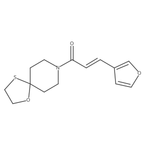 (E)-3-(furan-3-yl)-1-(1-oxa-4-thia-8-azaspiro[4.5]decan-8-yl)prop-2-en-1-one结构式