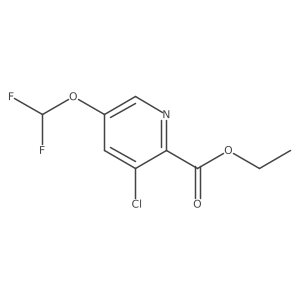 Ethyl 3-chloro-5-(difluoromethoxy)picolinate结构式