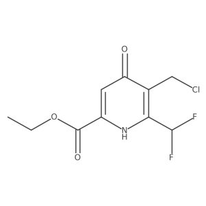2-Pyridinecarboxylic acid, 5-(chloromethyl)-6-(difluoromethyl)-4-hydroxy-, ethyl ester Structure