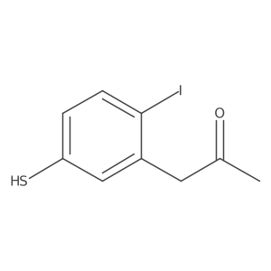 1-(2-Iodo-5-mercaptophenyl)propan-2-one结构式
