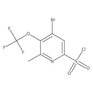 4-Bromo-6-methyl-5-(trifluoromethoxy)pyridine-2-sulfonyl chloride结构式