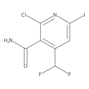 2-Chloro-4-(difluoromethyl)-6-iodonicotinamide Structure