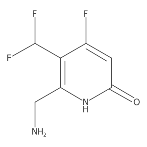 2-(Aminomethyl)-3-(difluoromethyl)-4-fluoro-6-hydroxypyridine Structure
