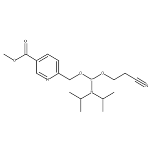 Methyl 6-((((2-cyanoethoxy)(diisopropylamino)phosphanyl)-oxy)methyl) nicotinate Structure
