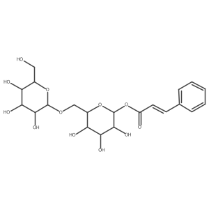 1-O-trans-Cinnamoyl-6-O-beta-D-glucopyranosyl-beta-D-glucopyranose Structure