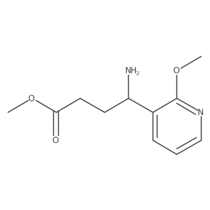 Methyl 4-amino-4-(2-methoxypyridin-3-yl)butanoate结构式