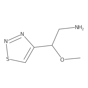 2-Methoxy-2-(1,2,3-thiadiazol-4-yl)ethan-1-amine结构式