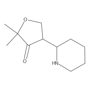 2,2-Dimethyl-4-(piperidin-2-yl)oxolan-3-one结构式