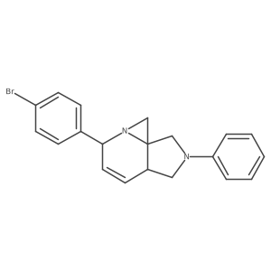 (3aR,6S,8aR)-6-(4-bromophenyl)-2-phenyl-2,3,3a,6-tetrahydro-1H,8H-azirino[1,2-a]pyrrolo[3,4-b]pyridine结构式