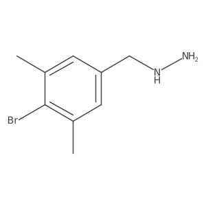 [(4-Bromo-3,5-dimethylphenyl)methyl]hydrazine Structure