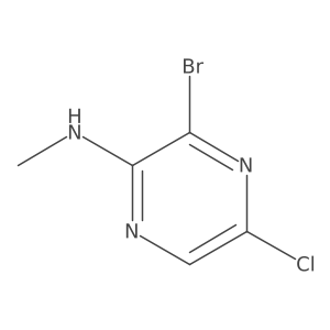 3-Bromo-5-chloro-N-methylpyrazin-2-amine Structure