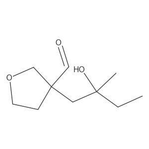 3-(2-Hydroxy-2-methylbutyl)oxolane-3-carbaldehyde Structure