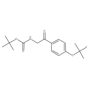 tert-butyl N-[2-oxo-2-[4-(trifluoromethoxy)phenyl]ethyl]carbamate Structure