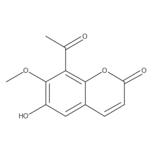 8-Acetyl-6-hydroxy-7-methoxycoumarin Structure