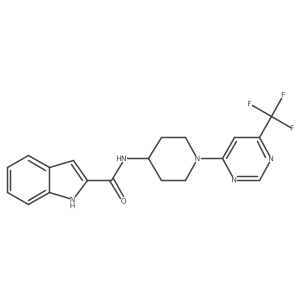 N-(1-(6-(trifluoromethyl)pyrimidin-4-yl)piperidin-4-yl)-1H-indole-2-carboxamide Structure