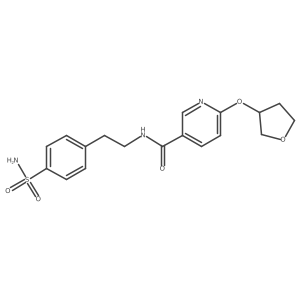 N-(4-sulfamoylphenethyl)-6-((tetrahydrofuran-3-yl)oxy)nicotinamide结构式